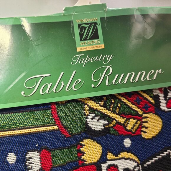 Windham Weavers Nutcracker Tapestry Table Runner 13"x72" Christmas holiday - Picture 2 of 7